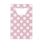 Roze pokadots, poolvlek, Stippen, gedopt Creditkaart Flessenopener (Voorkant)