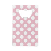Roze pokadots, poolvlek, Stippen, gedopt Creditkaart Flessenopener (Achterkant)