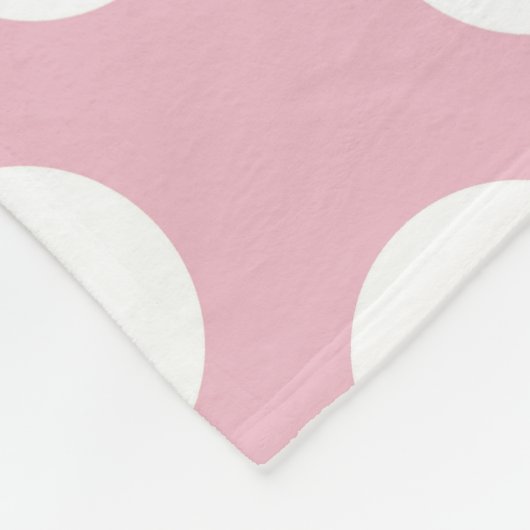 Roze pokadots, poolvlek, Stippen, gedopt Fleece Deken (Hoek)