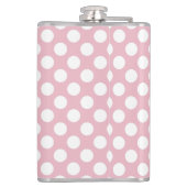 Roze pokadots, poolvlek, Stippen, gedopt Heupfles (Achterkant)