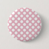 Roze pokadots, poolvlek, Stippen, gedopt Ronde Button 5,7 Cm (Voorkant)