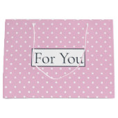 Roze pokerpatroon voor grote cadeautas (Voorkant)
