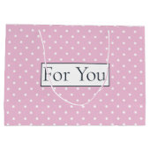 Roze pokerpatroon voor grote cadeautas (Achterkant)