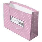 Roze pokerpatroon voor grote cadeautas (Achterkant Gekanteld)