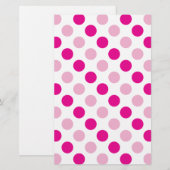 Roze pokkenpatroon briefpapier (Voorkant / Achterkant)
