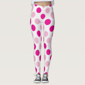 Roze pokkenpatroon leggings (Voorkant)