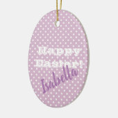   roze pokstip gelukkig Pasen Keramisch Ornament (Links)