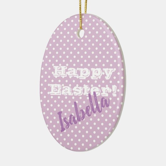   roze pokstip gelukkig Pasen Keramisch Ornament (Links)