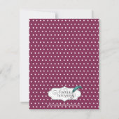 Roze polaire Baby shower Kaart (Achterkant)