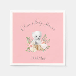 Roze polaire Beer Baby Girl Shower Napkins Servet