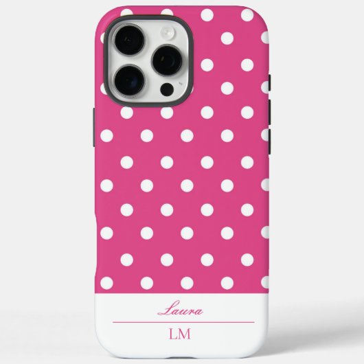 roze polaire dot Case-Mate iPhone case (Achterkant)