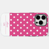 roze polaire dot Case-Mate iPhone case (Achterkant (horizontaal))