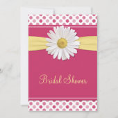 Roze polaire Dot Daisy Bridal Shower Kaart (Voorkant)