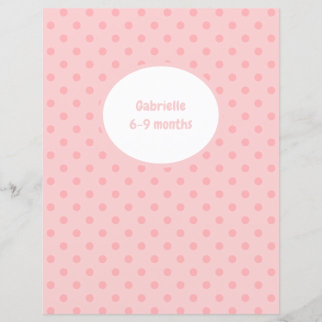 Roze polaire dot divider - Baby foto-album (Voorkant)