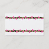 Roze polaire dot en design van luipaard visitekaartje (Achterkant)