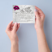 Roze polaire dot Lips Instruction Flyer (Hand)