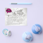 Roze polaire dot Lips Instruction Flyer (Enkel)