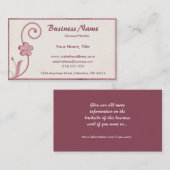 Roze polaire dot met schuifwiel Design 2-Visitekaa Visitekaartje (Voorkant / Achterkant)