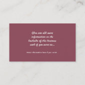 Roze polaire dot met schuifwiel Design 2-Visitekaa Visitekaartje (Achterkant)