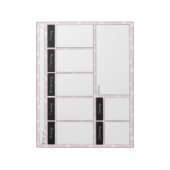 Roze polaire dot Pattern weekly Calendar Notepad Notitieblok (Linkerzijde)