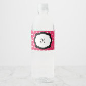 Roze polaire dot Water Fles Etiket (Voorkant)