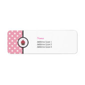 Roze polaire dots Cupcakes Stapelbakkerij Adres Et Etiket (Voorkant)