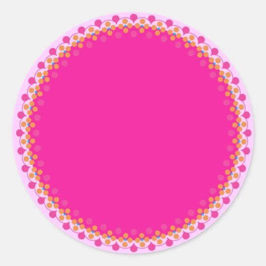 Roze polaire rand leeg etiket Sjabloon (Voorkant)