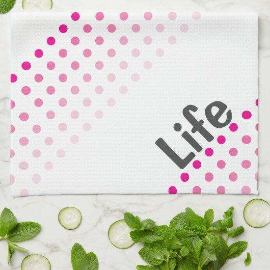 Roze polakdoek keukenhanddoek (Gevouwen)