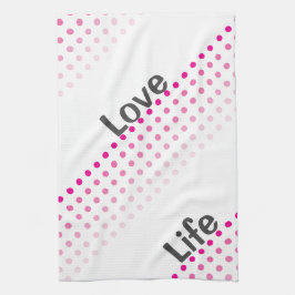 Roze polakdoek keukenhanddoek