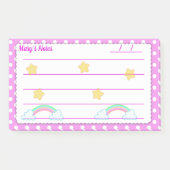 Roze polakstippen, schattige sterren & regenbogen  post-it® notes (Voorkant)