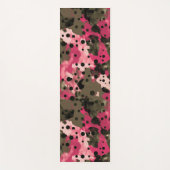 Roze Polcamo Polka Dot en Camouflage Hybride Yogamat (Voorkant)