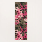 Roze Polcamo Polka Dot en Camouflage Hybride Yogamat (Achterkant)