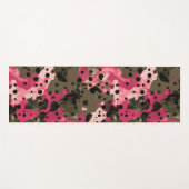 Roze Polcamo Polka Dot en Camouflage Hybride Yogamat (Voorkant (horizontaal))