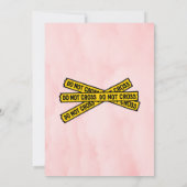 Roze politiemeisje Birthday Party Kaart (Achterkant)