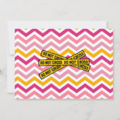 Roze politiemeisje Birthday Party Kaart (Achterkant)