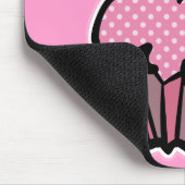 roze polka dapper muismat (Hoek)