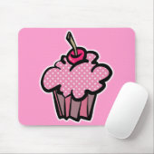 roze polka dapper muismat (Met muis)