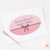 Roze Polka Dot Book Label (Envelop)