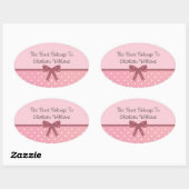 Roze Polka Dot Book Label (Vel)