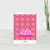 Roze, Polka Dot, Bowling Girl Dank je Bedankkaart (Achterkant)