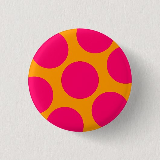 Roze Polka Dot Button (Voorkant)