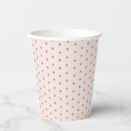 Roze Polka Dot Cups Papieren Bekers