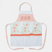 Roze polka dot en bloemig schort (Voorkant)