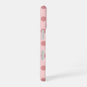 Roze Polka Dot en Stripe Pattern iPhone 16 Hoesje (Rechterkant)