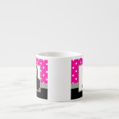 Roze Polka dot fotosjabloon Espresso Kop (Voorkant)