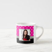Roze Polka dot fotosjabloon Espresso Kop (Rechts)