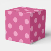 Roze polka dot gelukkige verjaardag gunst doos bedankdoosjes (Achterkant)