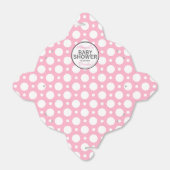 Roze Polka Dot Gepersonaliseerde Douche Favor Boxe Bedankdoosjes (Uitgevouwen)