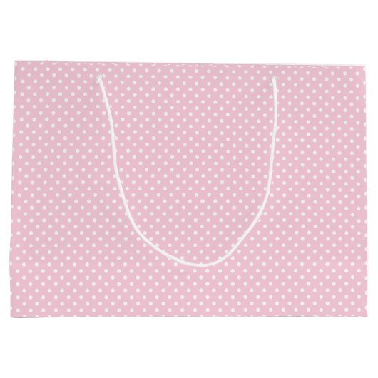 Roze polka dot groot cadeauzakje (Achterkant)