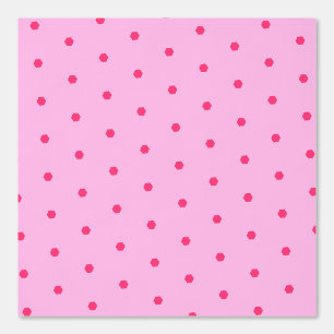 Roze Polka Dot Hexagon Patroon Ontwerp Behang